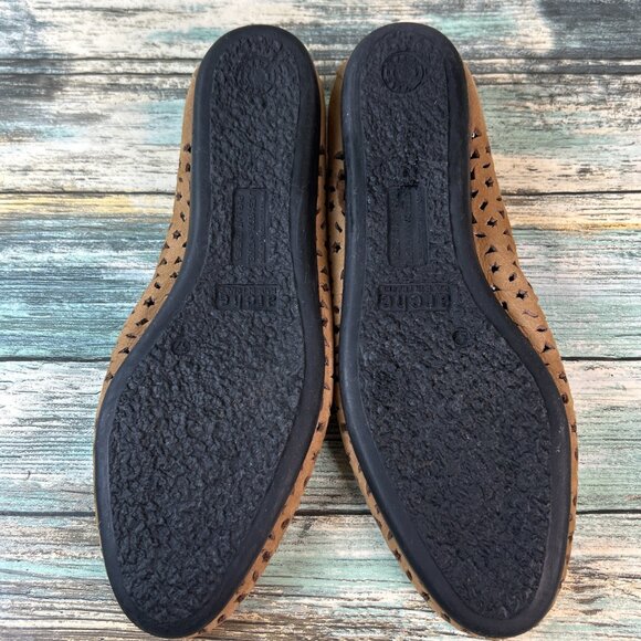 Arche Lily Ballerina Flats Womens 6 Brown Nubuck Calfskin Leather Slip On Shoes - Picture 5 of 10